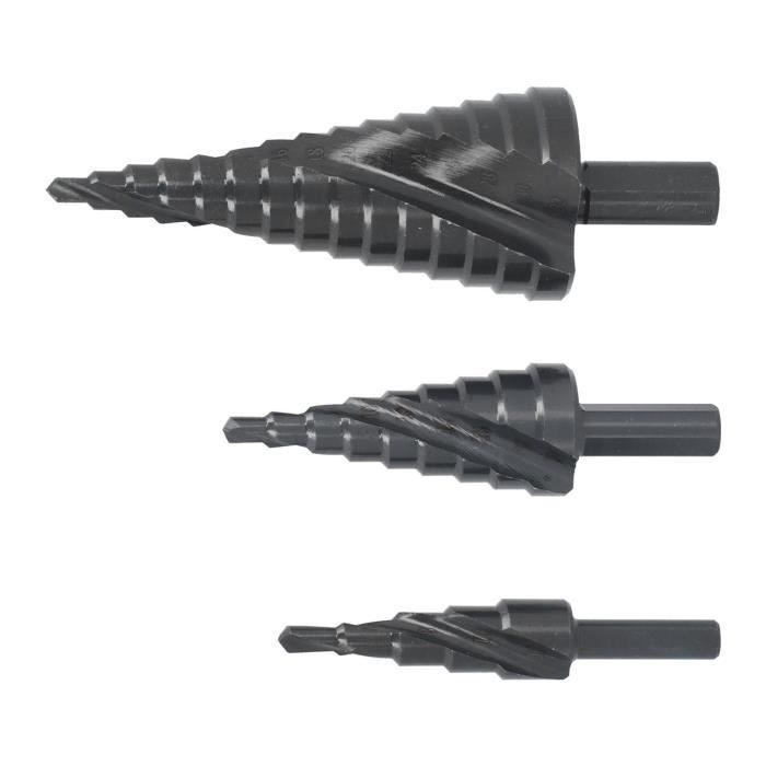 Lot De 7 Forets à Cône Pour Tour/perceuse – Diamètres De 14 à 28 Mm
