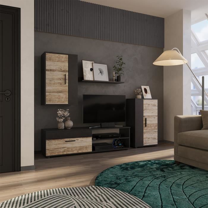 Ensemble de meubles salon VICCO - Berno clair - 4 portes - style  contemporain - design - finition mat - Cdiscount Maison