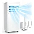Climatiseur mobile 4 en 1 9000 BTU, adapté aux pièces de 450 pieds carrés