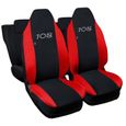 Lupex Shop Housses de siège auto compatibles pour 108 Noir Rouge-0