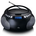 Radio portable lecteur CD/MP3 USB Bluetooth® Lenco SCD-331BK Noir-Argent-0