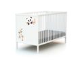 WEBABY - Lit bébé 60 x 120 cm en bois - Réglable 3 hauteurs - Motif Panda-0
