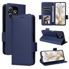 BOONGET Etui Pour Blackview Wave 8C Housse Téléphone Flip en PU Cuir Housse de protection en cuir Business antichoc navy blue
