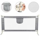 Barrière de lit pour bébé - MIPAN -Pour lit d'enfant -Portable avec hauteur réglable -Pour enfants de 0 à 10 ans -175cm - Gris