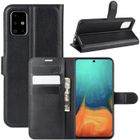 APRILLY Housse Samsung Galaxy A71 - Nouveau PU Cuir Portefeuille avec Support Antichoc Etui Coque Galaxy A71 SM-A715F/DS (6.7") - Noir
