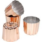 PATISSE Moules à cannelés en cuivre 45 mm x4