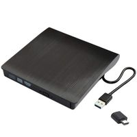 Lecteur Graveur DVD CD Externe USB 3.0 Type C Transmission Rapide Ultra Slim Portable LECTEUR ENREGISTREUR DVD CD Player