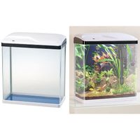 Aquarium complet avec pompe, filtre et éclairage LED - 25 L