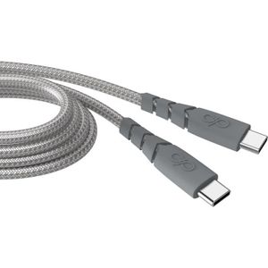 CÂBLE TÉLÉPHONE Câble Ultra-renforcé USB C/USB C 2m 3A Garanti à vie Gris - 100% Plastique recyclé Force Power