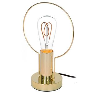 LAMPE A POSER Lampe à poser design en métal doré Compatible ampoule LED E27