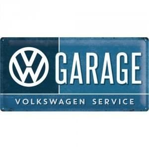 OBJET DÉCORATION MURALE Plaque en métal 25 x 50 cm : VW Volkswagen - Garag