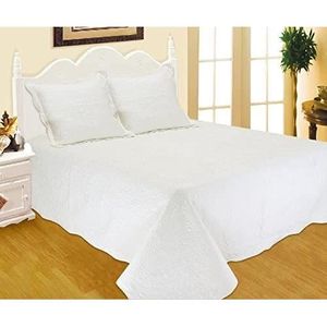 Couvre lit en coton 1 ou 2 personnes - Blanc et Couleurs