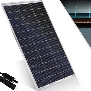 KIT PHOTOVOLTAIQUE SER Panneau solaire monocristallin Panneau solaire - 18 V pour batteries 12 V, photovoltaïque - Cellule solaire Installation PV-359