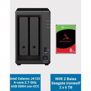 SERVEUR STOCKAGE - NAS  Synology DVA1622 Network Video Recorder Ironwolf 12To (2x6To)