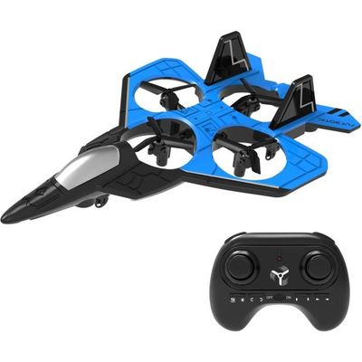 Avion RC F Fityle - Chasseur 2 Vitesses - Vol Stationnaire - LEDs - Débutant - Bleu