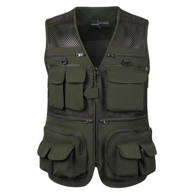 Gilet De Pêche Réglable Maxcatch - Multi-poches En Mesh - Taille Unique Unisexe
