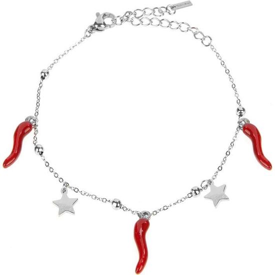 Pendentif Corne Porte-bonheur En Argent 925 - émail Rouge, Couronne Vintage, Charm Pour Bracelet Ou Collier - 8