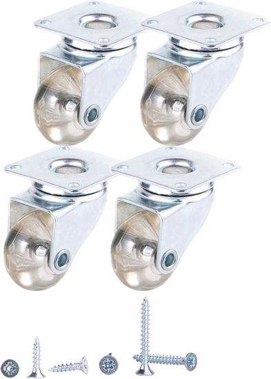 Lot de 4 Roulettes pivotantes avec frein professionnel VEIKO Diam.63.5 mm | Leroy Merlin