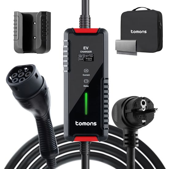 Evjuicion Câble De Charge Pour Voiture électrique Type 2 Schuko 3,68 KW