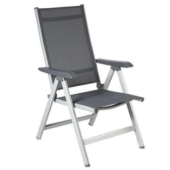 COSTWAY Chaises de Jardin Pliantes en Aluminium avec Accoudoirs