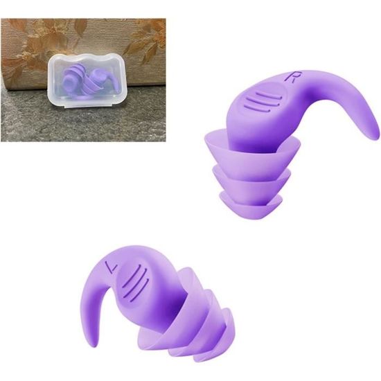 Générique Silicone 3Pcs / Set Bouchons D'oreille De Natation Ensemble De Pince-Nez Bouchons D'oreille Doux For La Plongée En Apnée (Color : Yellow