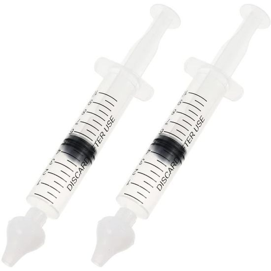Kit Seringue Nasale Bébé - 6 Seringues 10ml + Embouts Silicone + Brosses - Lavage De Nez Sans Stress - Sans BPA