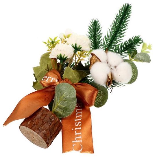 1 pc décoration de bureau de noël arbre de pin artificiel ornement fleur-plante artificielle - fleur sechee vase - coupe - fleur