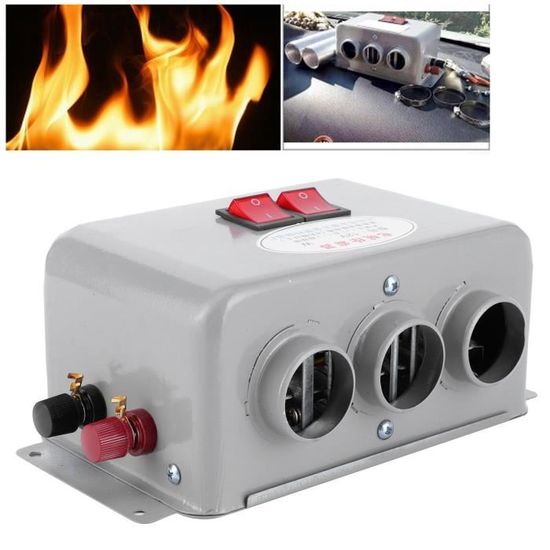 Tomotato Chauffage Voiture 12V 600-800W – Dégivrage Rapide, 3 Sorties D'Air, Chauffage Compact Hiver Silencieux Pour Voiture, Camion, SUV