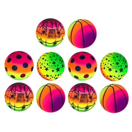 Ballon Rebondissant Plage Ballon De Football Arc-en-Ciel 22cm En PVC - Pour Jeux En Extérieur