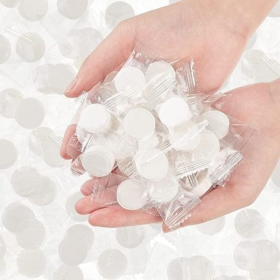 160 Serviettes Compressées Jetables - Coton Absorbant Pour Voyage Et Camping