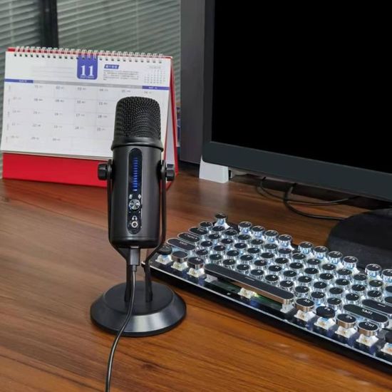 Microphone IVM Cardioïde Avec Réduction De Bruit – Enregistrement Pro Intérieur & Extérieur – Idéal Podcast, Vlog & Musique