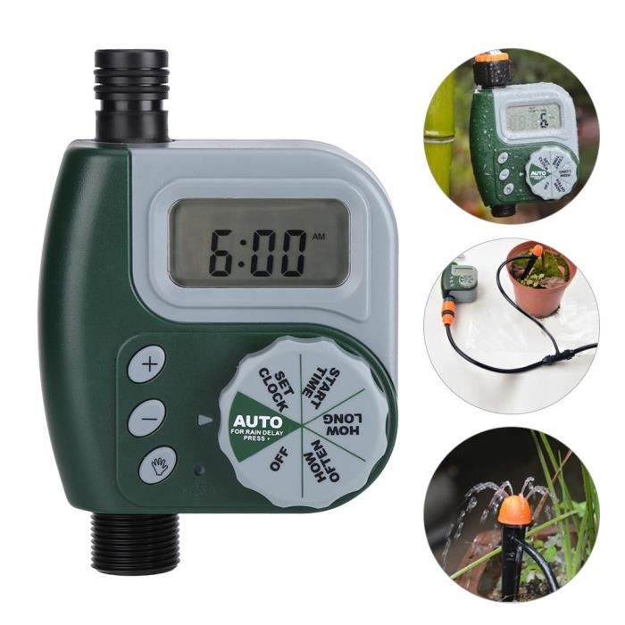 Arrosage de Jardin Contrôleur d'Extérieur Electrovanne Minuterie de Jardin Arrosage Automatique -LAV