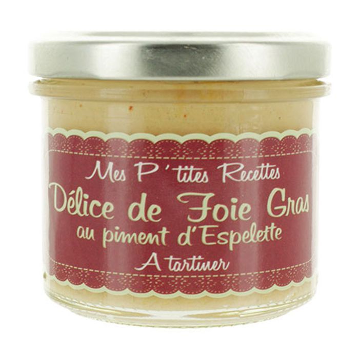 Délice de foie gras au piment d'Espelette - France - Mes P'tites Recettes - pot 100g