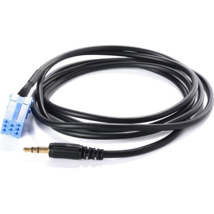 CABLE AUXILIAIRE JACK MP3 AUTORADIO AUDI VW VOLKSWAGEN SEAT SKODA AUX IN