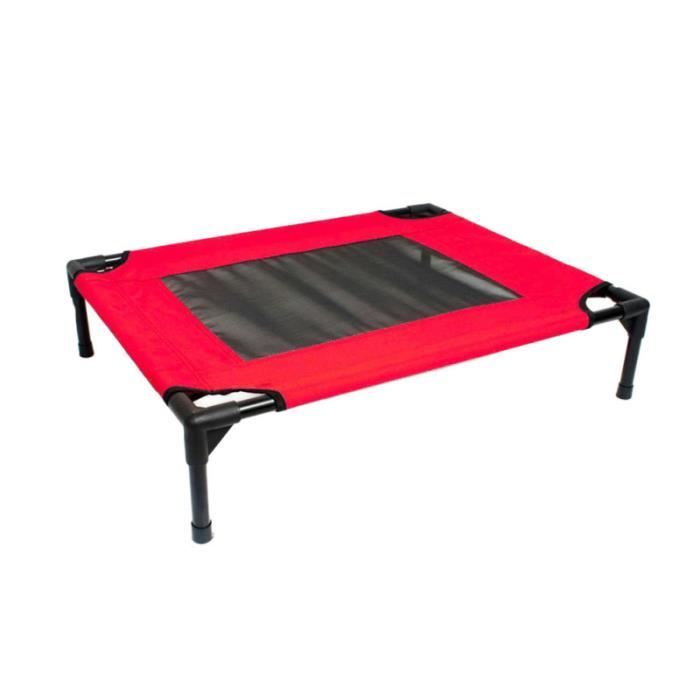 122x91x17cm trampoline pliant lit de saut portable de camp (filet rouge + étagère de CORBEILLE - PANIER - COUSSIN - HAMAC - LIT