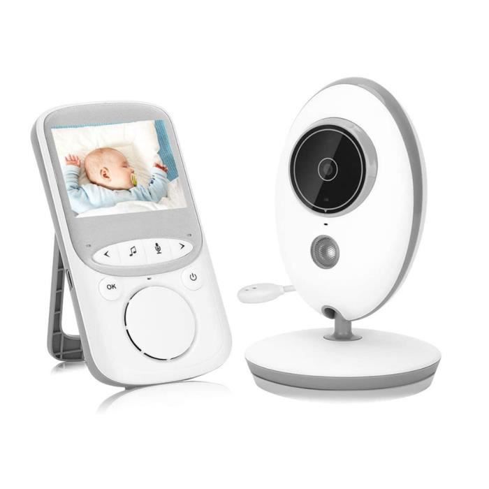 KYG Moniteur Bébé Babyphone Vision Nocturne Caméra Vidéo Bébé avec 2.4 GHz Bidirectionnel Température Surveillée VOX Berceuses LCD 2