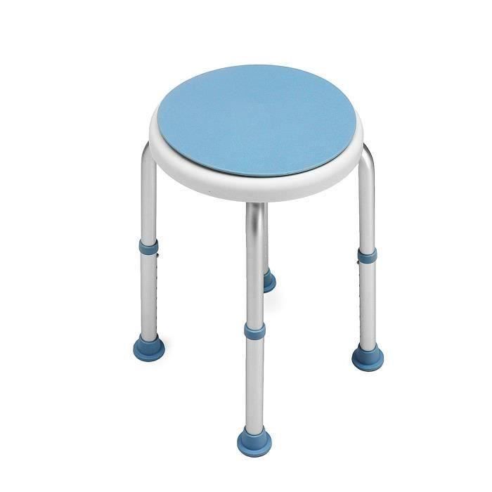 Tabouret De Douche Ergonomique Chaise De Bain Réglable Hauteur En Aluminium