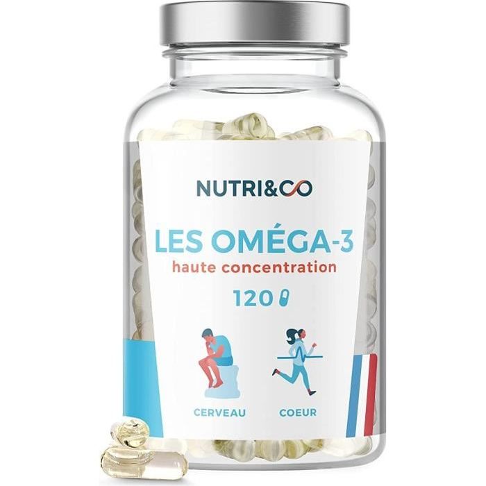 omega 3 huile de poissons sauvages 2000mg fish oil concentrée ultra pure 120 gélules epa dha et vitamine e capsules licap 398