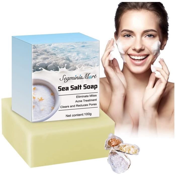ACCESSOIRES Savon au sel de mer naturel au lait de chegravevre Anti acneacute cicatrices de points noirs et drsquoacneacute savo97