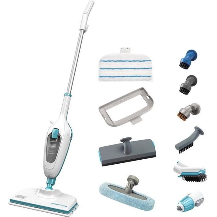 BLACK ET DECKER Balai vapeur avec nettoyeur à main 10 en 1
