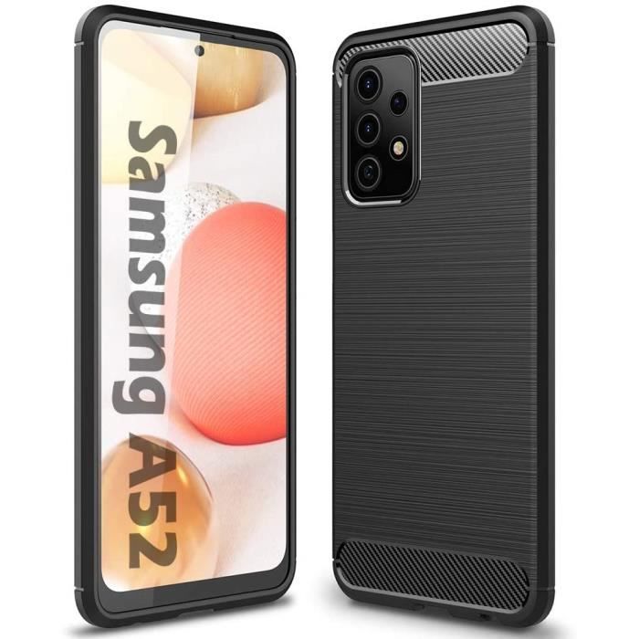 Coque Samsung Galaxy A52 4G/5G, Coque Silicone Anti-Choc Anti-Rayure Gel Case - Noir