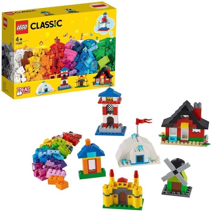 LEGO 11008 Classic Briques et Maisons, Jeu de Construction Educatif avec 6 Modeles Faciles, pour Filles et Garcons des 4 Ans