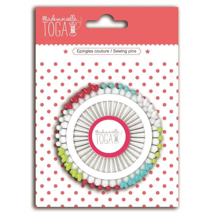 MLLE TOGA Lot de 40 épingles fantaisies