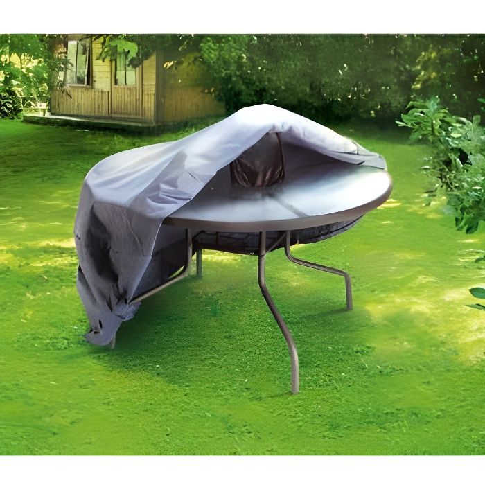 Housse de protection imperméable pour table de jardin ronde, diamètre 140 cm