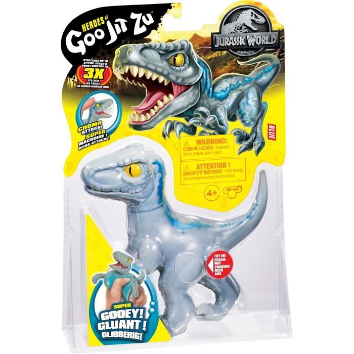 Figurine Goo Jit Zu Jurassic World Dino 14 Cm Bleu