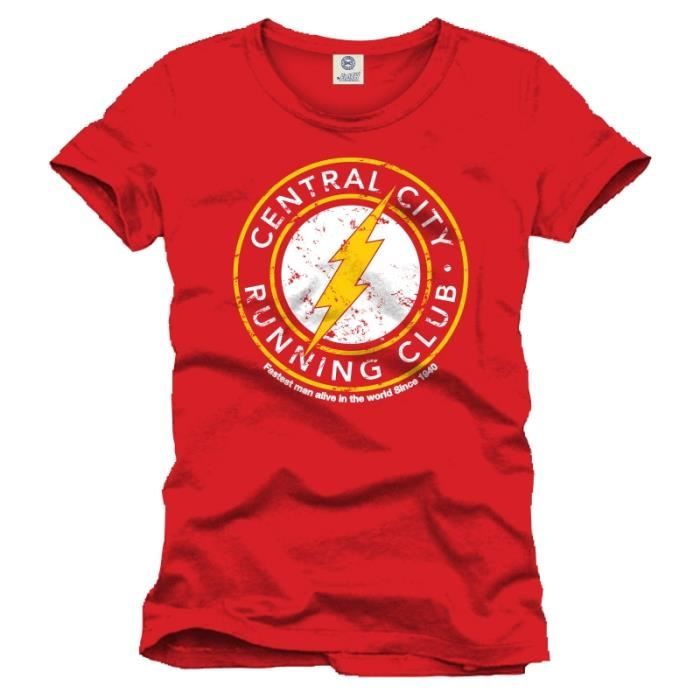 Tee Shirt Rouge Running Club Flash