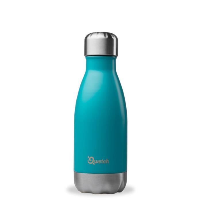 Bouteille nomade 260ml inox bleu turquoise isotherme unique Turquoise