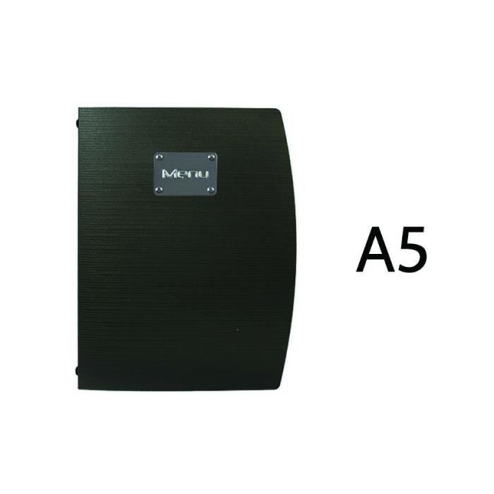 Protège menu Rio noir format A5 1,1 PVC