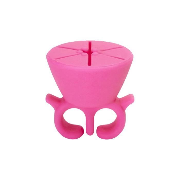 Bague support vernis à ongles souple et flexible en silicone