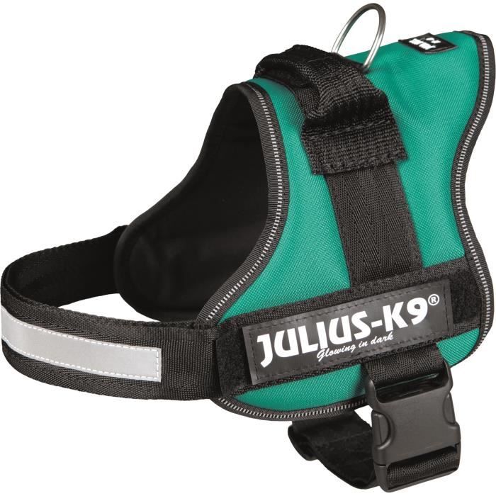 Harnais Power Julius-K9 - 0 - M-L : 58-76 cm-40 mm - Vert - Pour chien